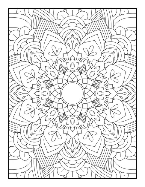 Página para colorear de mandalas. página para colorear