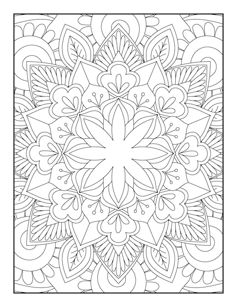 Página para colorear de mandalas. página para colorear