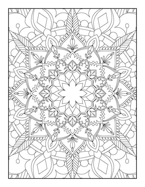 Página para colorear de mandalas. página para colorear