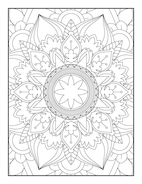 Página para colorear de mandalas. Página Para Colorear