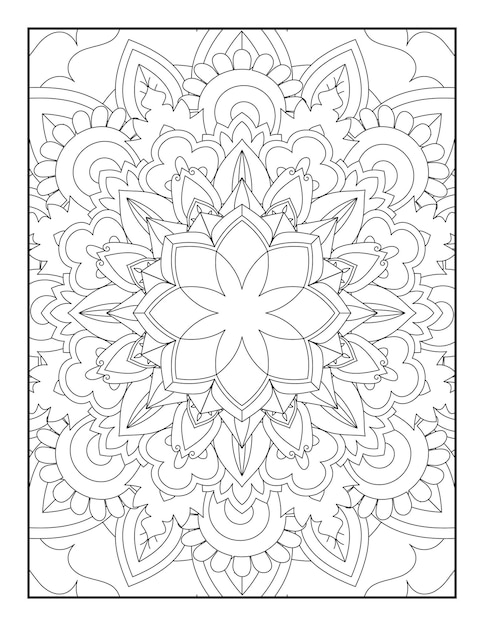 Página para colorear de mandalas. Página Para Colorear