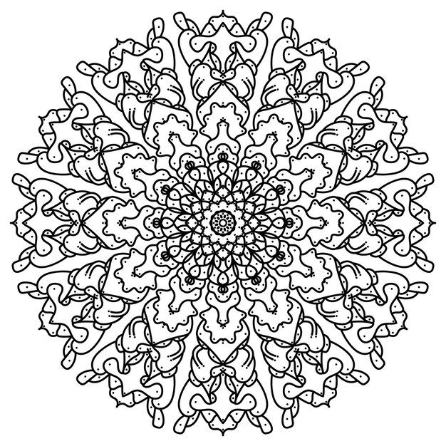 Página para colorear de mandalas. Vector Mandala EPS e imagen