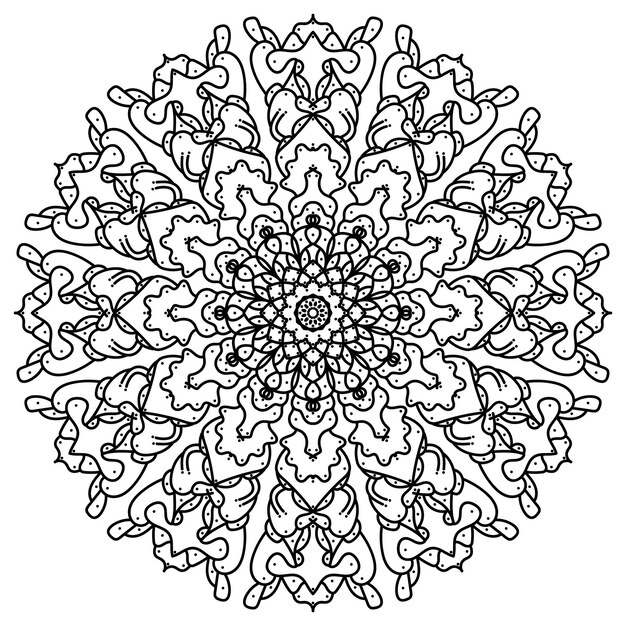 Página para colorear de mandalas. Vector Mandala EPS e imagen