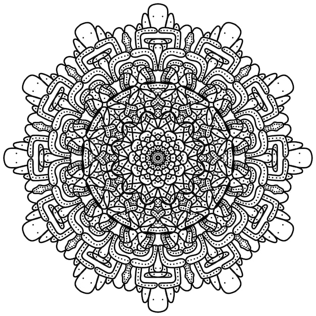 Página para colorear de mandalas. vector mandala eps e imagen