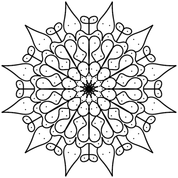 Página para colorear de mandalas. Vector Mandala EPS e imagen