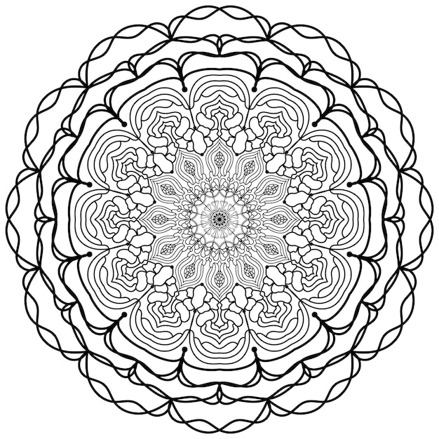 Página para colorear de mandalas. Vector Mandala EPS e imagen