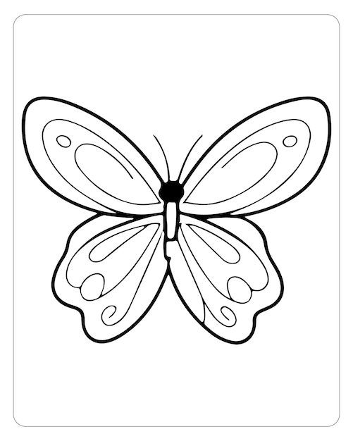 Página para colorear con mariposas bonitas