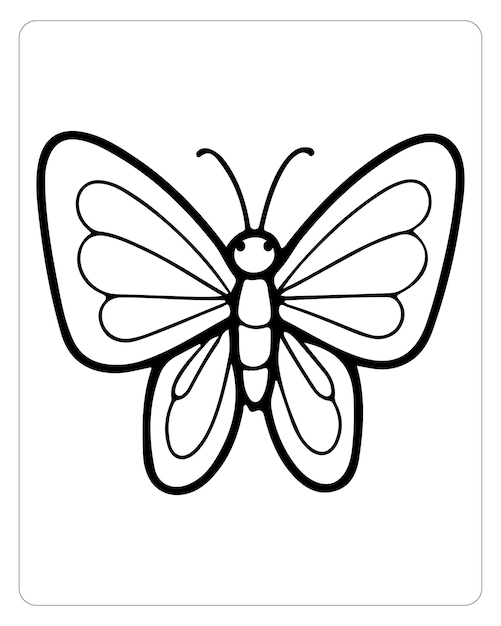 Página para colorear con mariposas bonitas