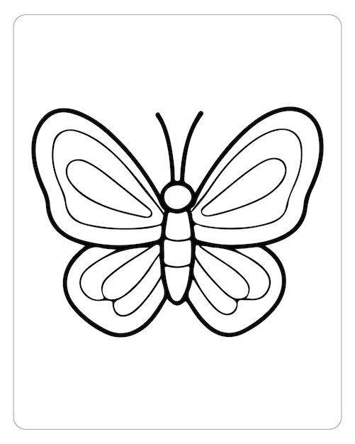 Página para colorear con mariposas bonitas