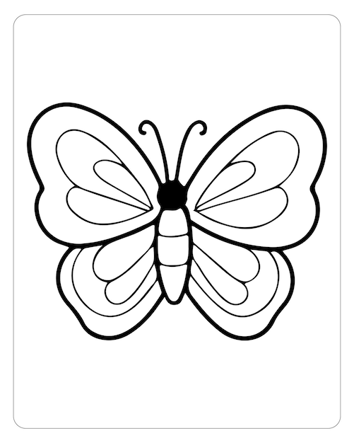 Página para colorear con mariposas bonitas