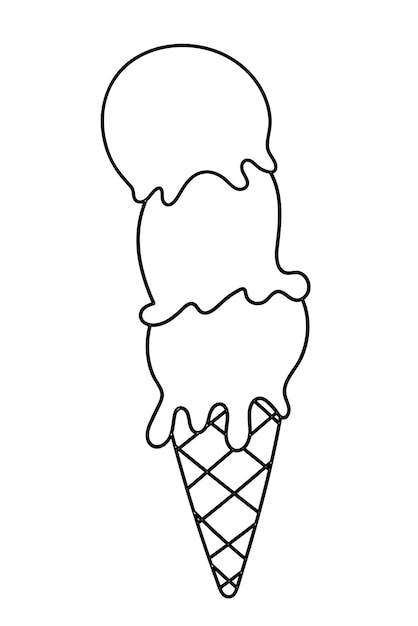 Página para colorear para los más pequeños libro para colorear helados