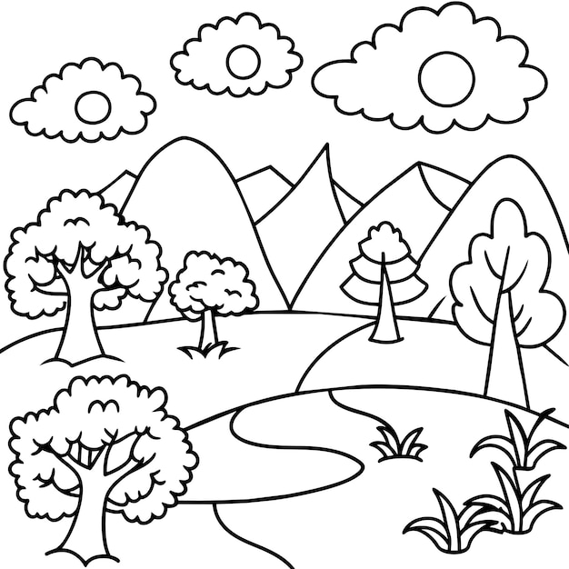página de colorear natural