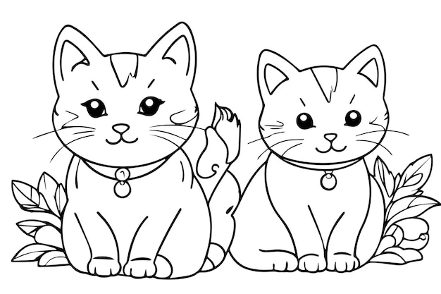 Página para colorear para niños Ilustración de libro para colorear