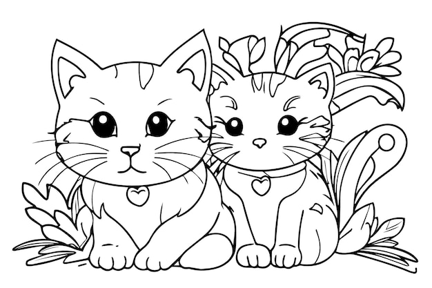 Página para colorear para niños Ilustración de libro para colorear
