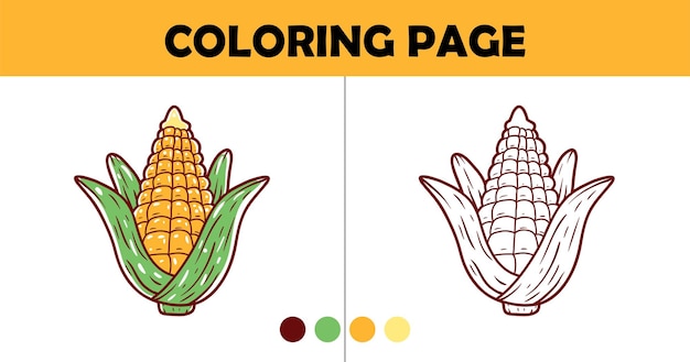 Página para colorear para niños Ilustración vectorial