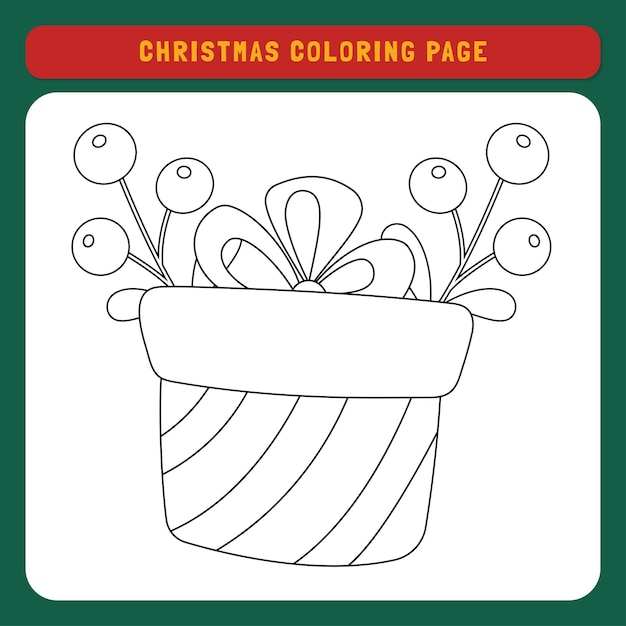 Página para colorear para los niños de Navidad
