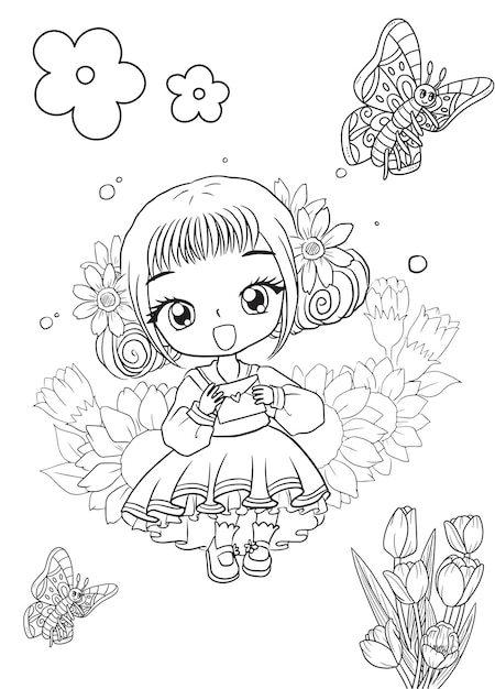 Página para colorear para niños vector