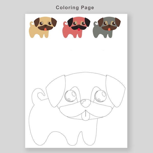 Vector página para colorear de niños