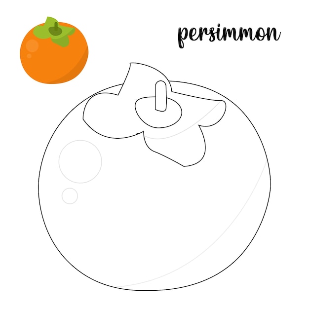 Página para colorear, Página para colorear de caqui