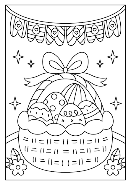 página para colorear de Pascua para niños