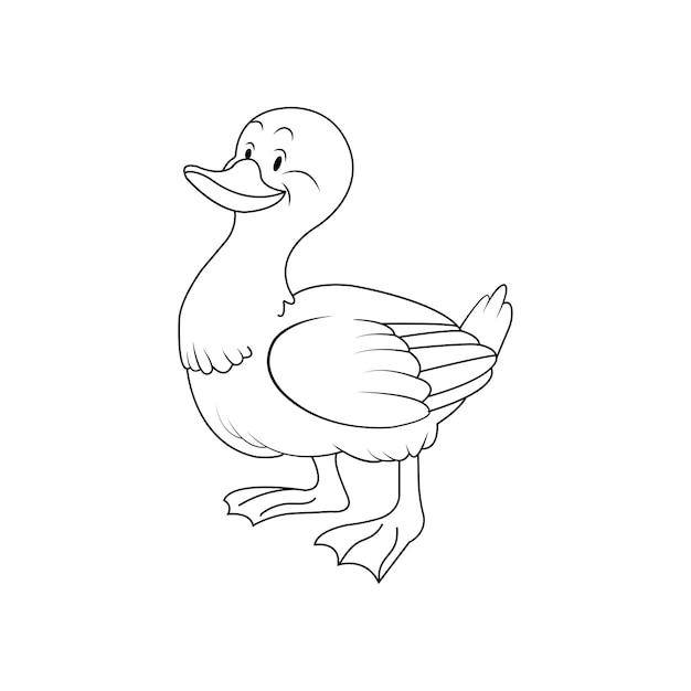 Vector página para colorear patos