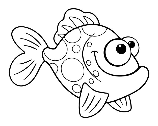 Página para colorear peces para niños 014