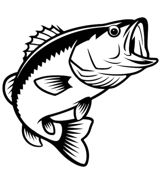 Página para colorear de pescado bajo