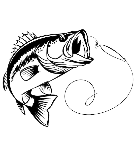Página para colorear de pescado bajo