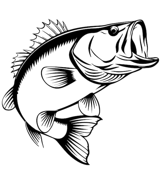 Página para colorear de pescado bajo
