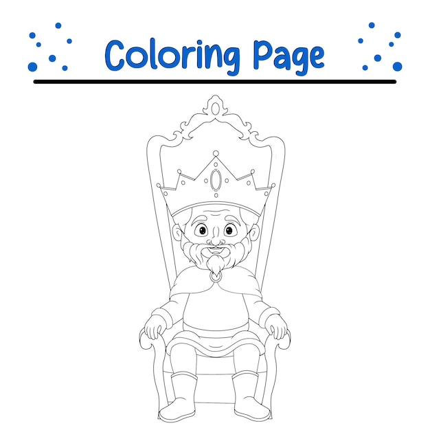 página para colorear rey para niños