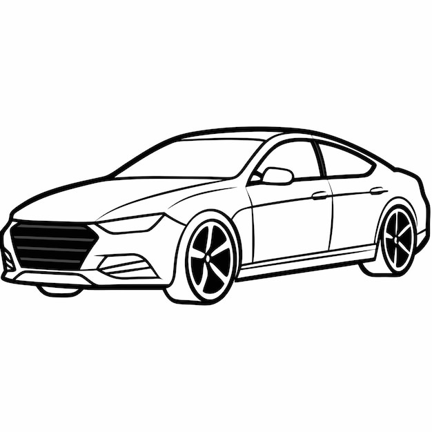 Página para colorear con vectores de coches deportivos para niños