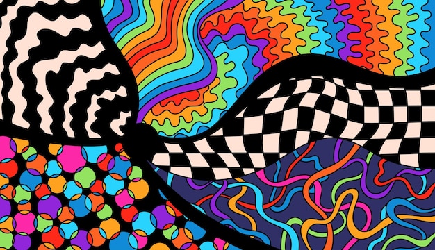 Página para colorear Zentangle psicodélico para adultos