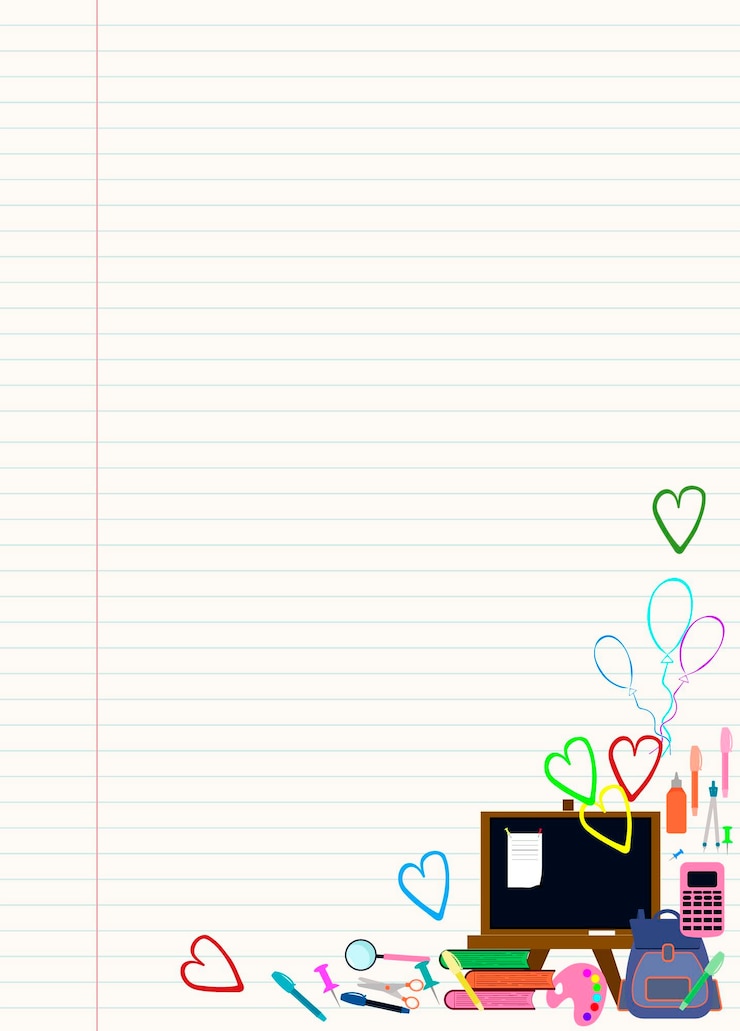 Vector página de cuaderno con lugar para texto