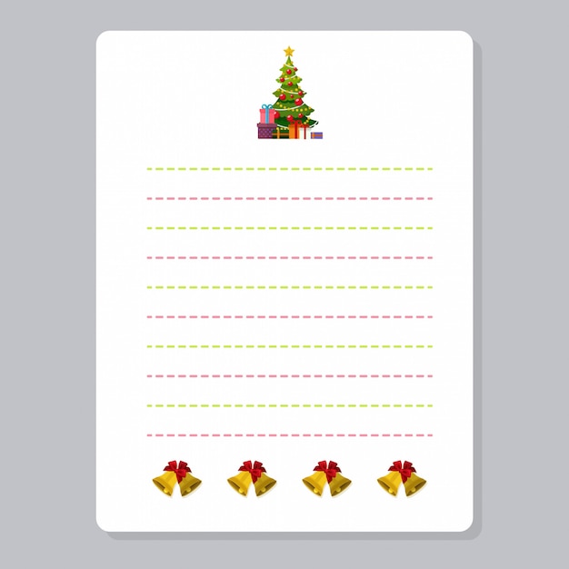 Vector página de cuaderno de navidad