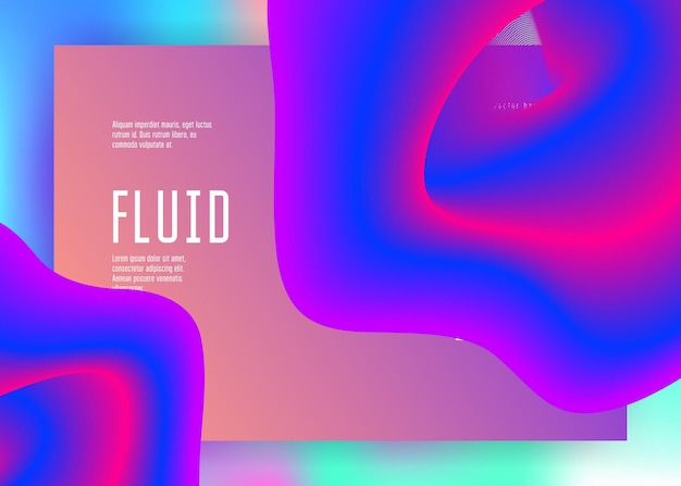 Página de destino con elementos dinámicos líquidos y formas fluidas.