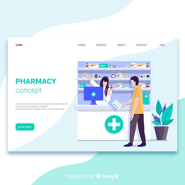Página de destino de la farmacia