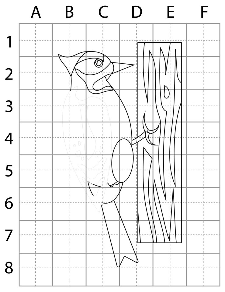 Vector página de dibujo de aves