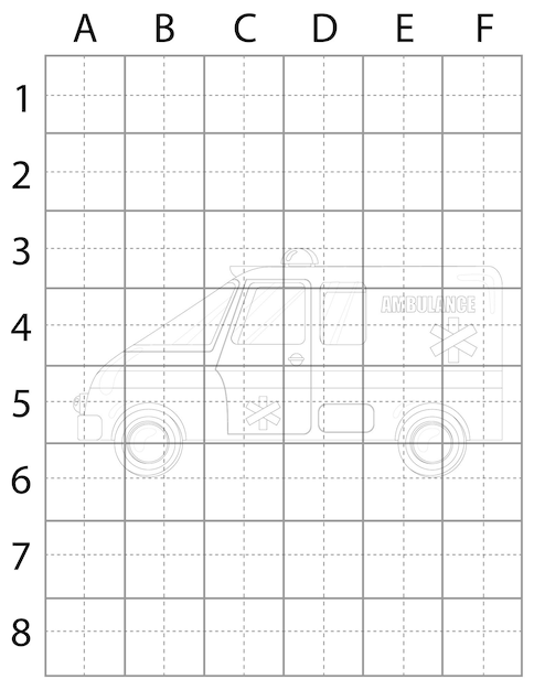 Página de dibujo de coche, página de dibujo de coche para libro, página de dibujo de coche para niños, coche blanco y negro, coche Vec