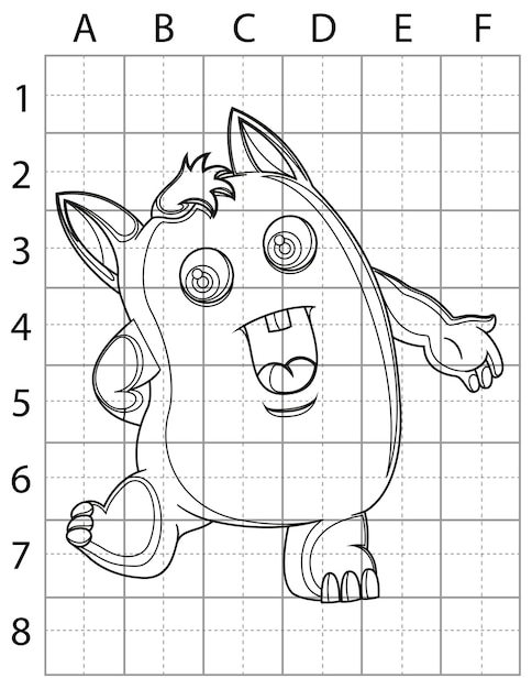 Página de dibujo de monstruo