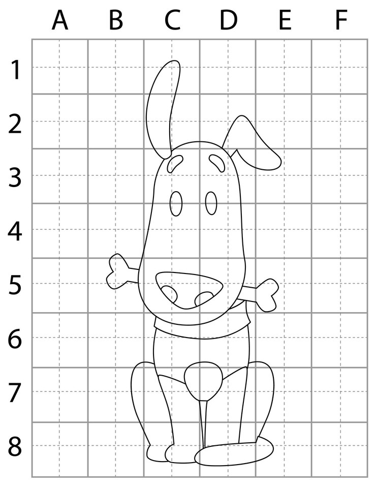 Vector página de dibujo de perros, cómo dibujar perros, aprender a dibujar perros, páginas de dibujo de animales, perros