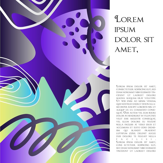 Página de diseño de Tamplate de diseño abstracto de maximalismo