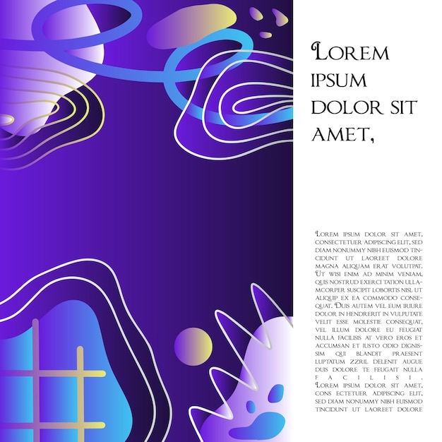 Página de diseño de Tamplate de diseño abstracto de maximalismo