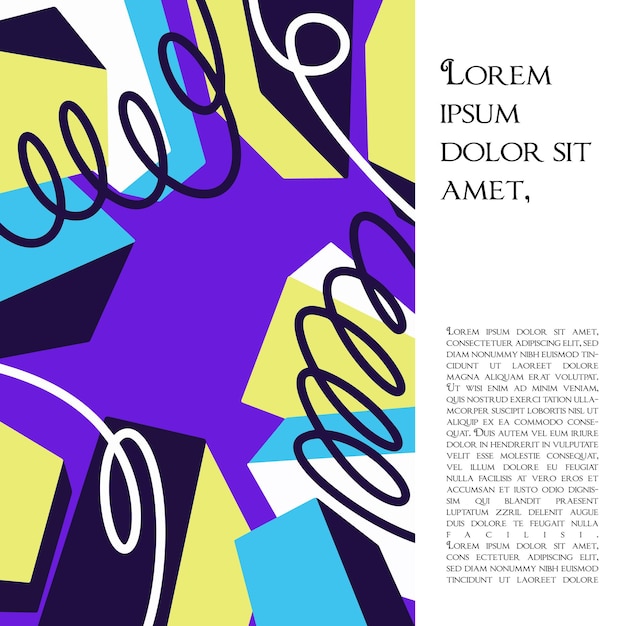 Página de diseño de Tamplate de diseño abstracto de maximalismo