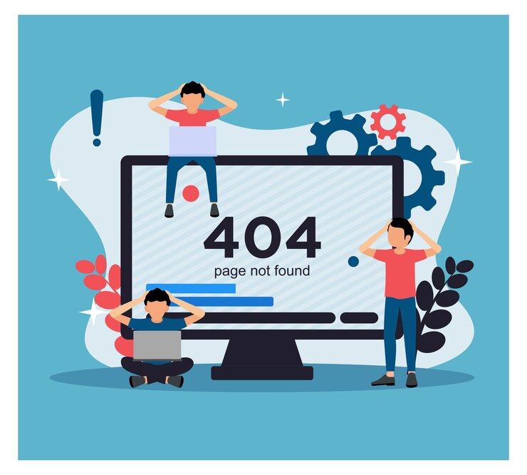 Vector página de error 404 no encontrada para el concepto de sitio web de plantilla
