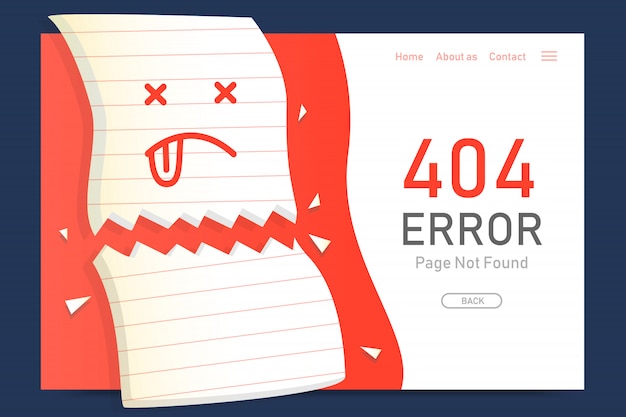 Vector página de error 404 no encontrada plantilla de diseño de papel faltante para el gráfico del sitio web