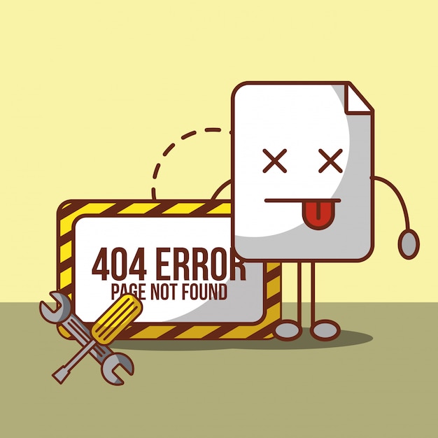 Vector página de error 404 no encontrada