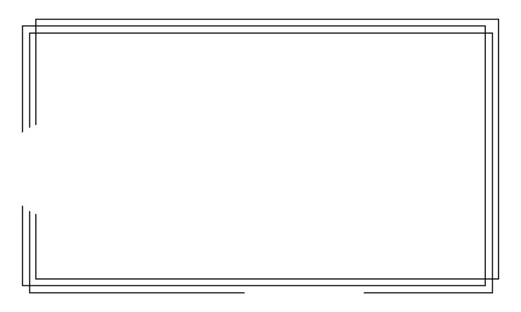 Vector página de ilustración de la línea de marco de borde en fondo negro