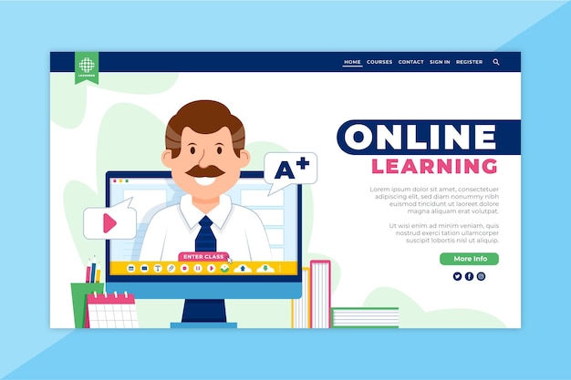 Página de inicio de aprendizaje en línea