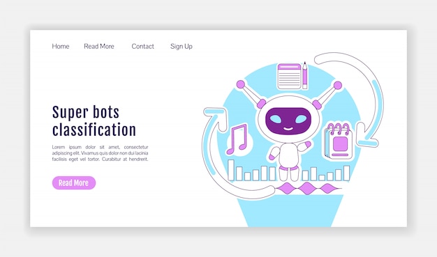 Página de inicio de clasificación de super bots