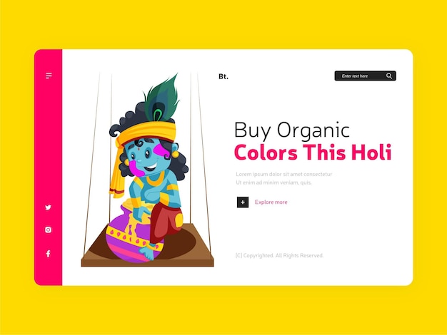 Página de inicio de comprar colores orgánicos este holi